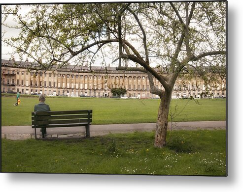 Bath Metal Print featuring the photograph An Afternoon At The Royal Crescent by Peggy Dietz