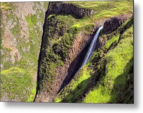 Waterfall Metal Print featuring the painting Ancient Cascade by Frank Wilson