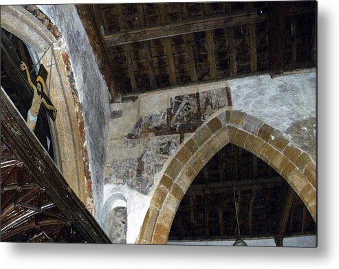 Photograph Metal Print featuring the photograph Ancient Christain Walls by Mindy Newman