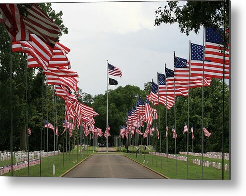 Andersonville National Historical Site Metal Print featuring the photograph Andersonville National Cemetery by Jerry Battle