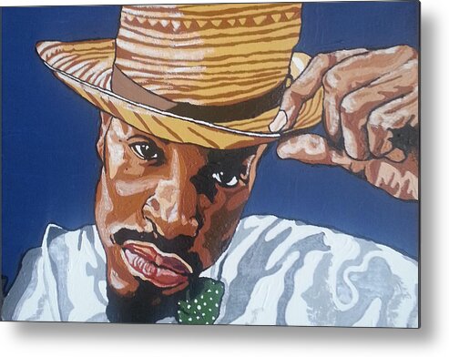 Andre 3000 Metal Print featuring the painting Andre Benjamin by Rachel Natalie Rawlins