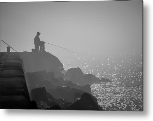 Algoma Metal Print featuring the photograph Angling in a Fog by Bill Pevlor