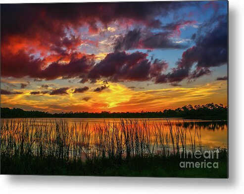Cloud Metal Print featuring the photograph Angry Cloud Sunset by Tom Claud