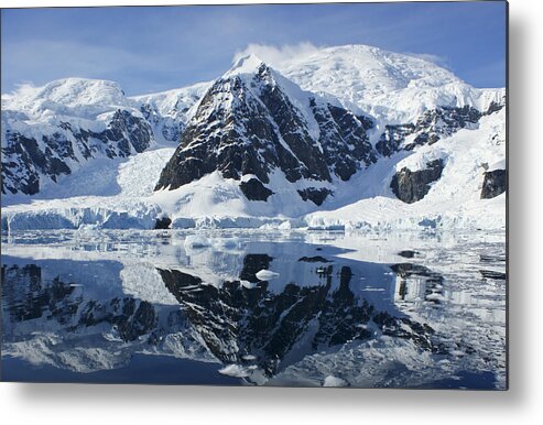 Antarctic Sea Metal Print featuring the photograph Antarctica Reflections by Brian Kamprath