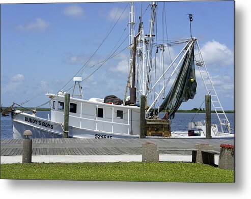 Appalachicola Metal Print featuring the photograph Appalachicola Shrimp Boat by Laurie Perry