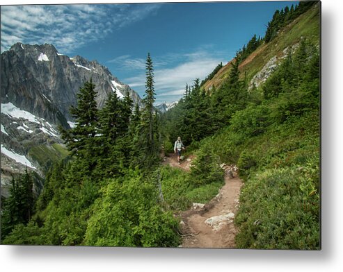 North Cascades Metal Print featuring the photograph Approaching Sahale Arm by Doug Scrima
