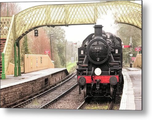 Approaching The Station Metal Print featuring the photograph Approaching the Station by Phyllis Taylor