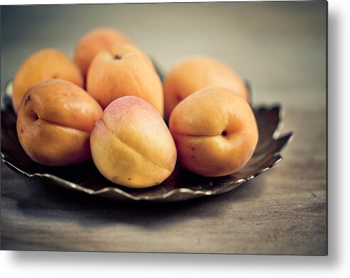 Apricot Metal Print featuring the photograph Apricots by Nailia Schwarz