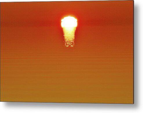 Abstract Metal Print featuring the digital art April 23-2017 Sunrise Over Lake Simcoe 2 by Lyle Crump