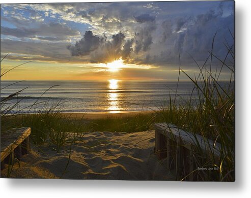Obx Sunrise Metal Print featuring the photograph April Sunrise in Nags Head by Barbara Ann Bell