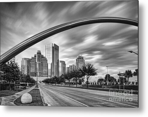 Uptown Houston Metal Print featuring the photograph Architectural Photograph of Post Oak Boulevard at Uptown Houston - Texas by Silvio Ligutti