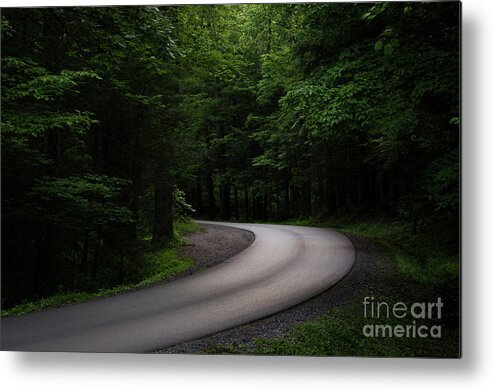 Drive Metal Print featuring the photograph Around The Bend by Andrea Silies