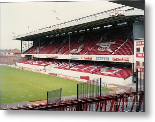 Arsenal Metal Print featuring the photograph Arsenal - Highbury - East Stand 3 - 1992 by Legendary Football Grounds