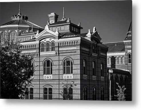 Arts And Industries Building Metal Print featuring the photograph Arts and Industries Building In Black and White by Greg and Chrystal Mimbs