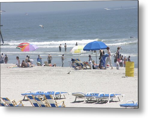Atlantic City Metal Print featuring the photograph At The Beach by Emery Graham