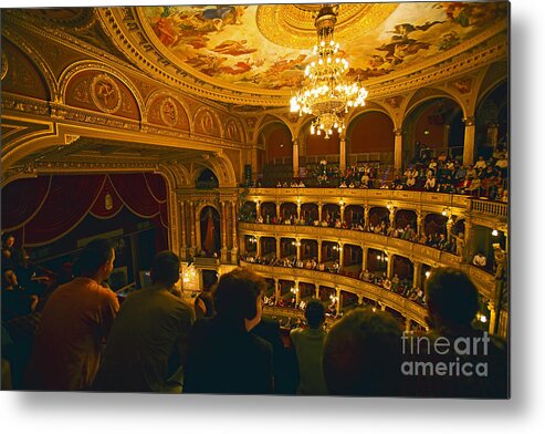 Opera House Metal Print featuring the photograph At The Budapest Opera House by Madeline Ellis