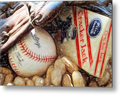 Baseball Metal Print featuring the photograph At the Old Ball Game 2 by John Freidenberg