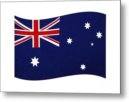 Photography Metal Print featuring the photograph Australian Flag Waving PNG by Kaye Menner by Kaye Menner
