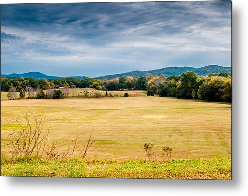Mountains Metal Print featuring the photograph Autumn Field by James L Bartlett