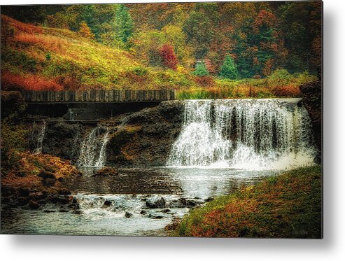 Waterfall Metal Print featuring the photograph Autumn in the Blue Ridge Mountains by Ola Allen