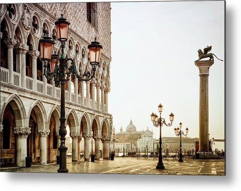 Venice Metal Print featuring the photograph Autumn Morning at St. Mark's by Andrew Soundarajan