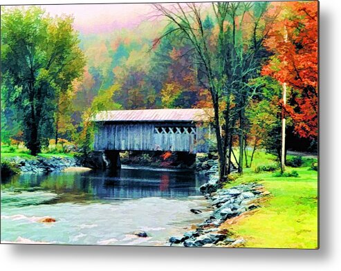 Covered Metal Print featuring the photograph Autumn Morning Mist 2 by Dan Dooley