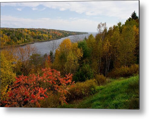 Autumn Metal Print featuring the photograph Autumn on the Penobscot by Brent L Ander