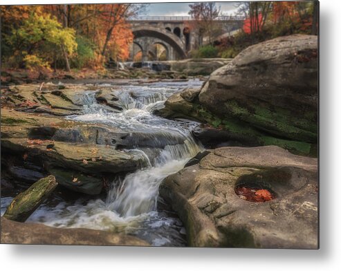 Rocky River Metal Print featuring the photograph Autumn on the Rocky River by Michael Demagall