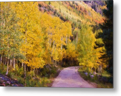 Aspen Metal Print featuring the photograph Autumn Passage by Lana Trussell