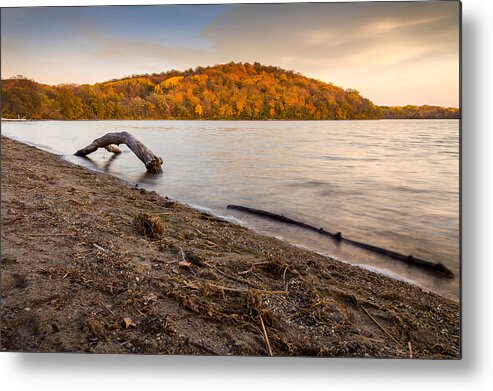 Autumn Metal Print featuring the photograph Autumn Shores by Penny Meyers