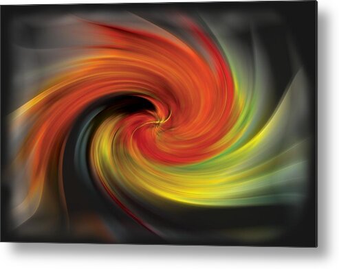 Abstract Metal Print featuring the photograph Autumn Swirl by Debra and Dave Vanderlaan