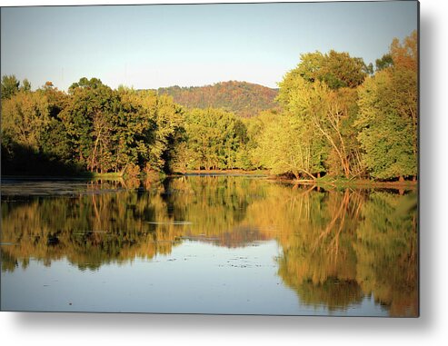 Autumn Metal Print featuring the photograph Autumn Water by Inspired Arts