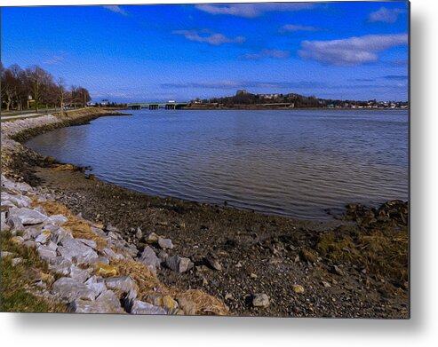 Mark Myhaver Metal Print featuring the photograph Back Cove Afternoon-Oil by Mark Myhaver