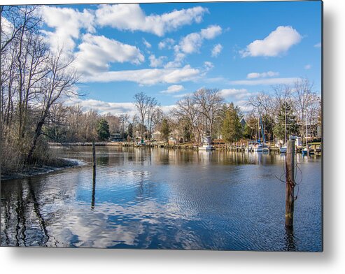 Water Metal Print featuring the photograph Back Creek Annapolis MD by Charles Kraus