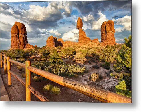 Balanced Rock Metal Print featuring the photograph Balanced Rock, Arches National Park, UT by John Daly