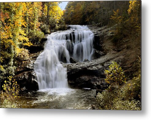 Autumn Metal Print featuring the photograph Bald River Falls in Autumn by Darrell Young