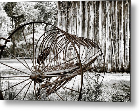 Farming Metal Print featuring the photograph Bale the Hay by Greg Sharpe