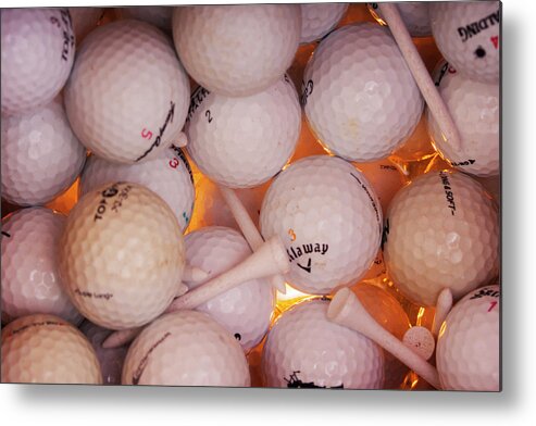 Golf Metal Print featuring the photograph Balls and Tees by Eugene Campbell