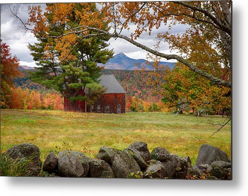 Chocorua Fall Colors Metal Print featuring the photograph Barn number two by Jeff Folger