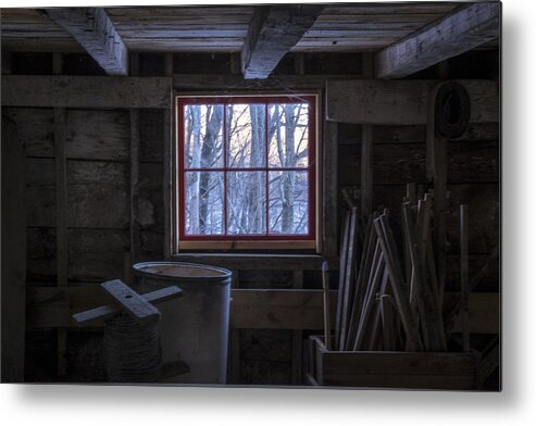 Sunset Lake Road West Brattleboro Vermont Metal Print featuring the photograph Barn Window II by Tom Singleton