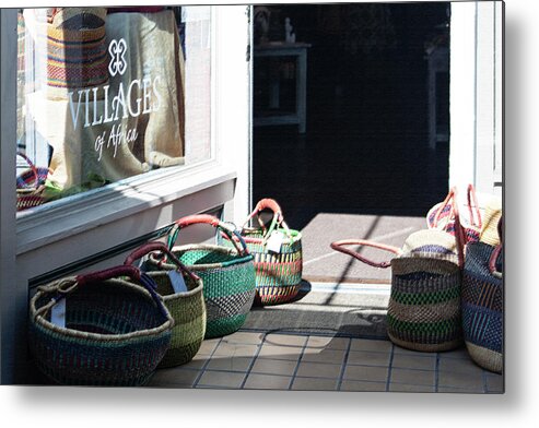 Photograph Metal Print featuring the photograph Baskets of Africa by Suzanne Gaff