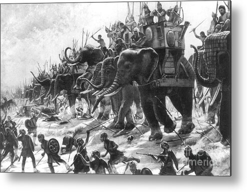 History Metal Print featuring the photograph Battle Of Zama, Hannibals Defeat by Photo Researchers