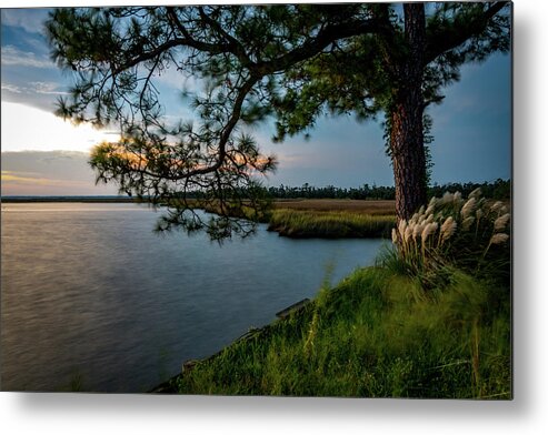 Water Metal Print featuring the photograph Bayou Sunset by JASawyer Imaging