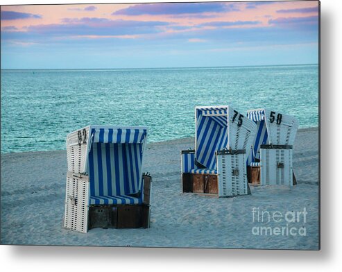 Germany Metal Print featuring the photograph Beach Chair at Sylt, Germany by Amanda Mohler