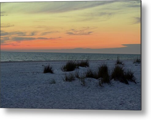 Beach Metal Print featuring the photograph Beach Evening Tones by Deborah Crew-Johnson