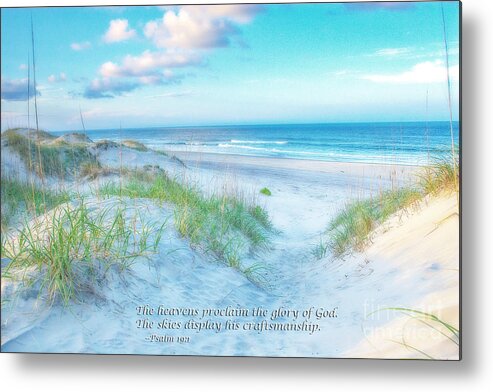 Beach Metal Print featuring the photograph Beach Scripture Verse by Randy Steele