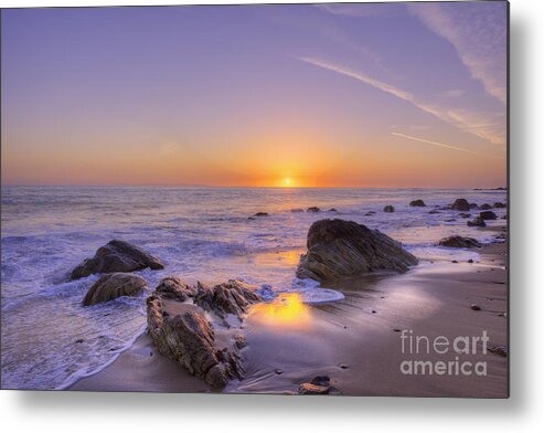 Water Metal Print featuring the photograph Beach Sunset by Juli Scalzi