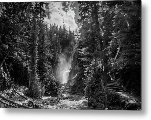 Waterfall Metal Print featuring the photograph Bear Creek Falls As Well by Monte Arnold