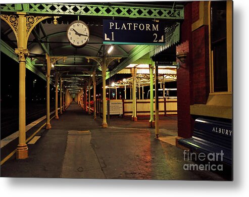 Beautiful Old Albury Station Metal Print featuring the photograph Beautiful Old Albury Station by Kaye Menner by Kaye Menner