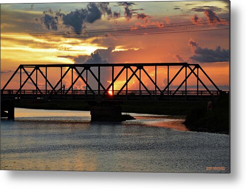 Delray Metal Print featuring the photograph Beautiful Sunset Bridge by Ken Figurski